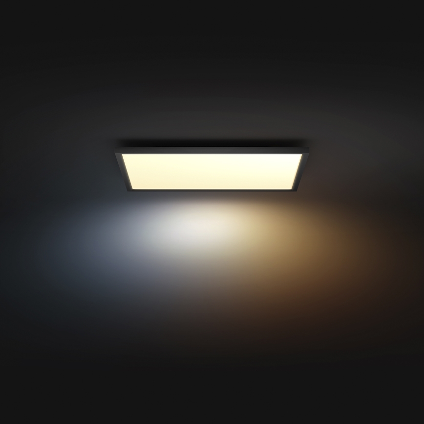 Philips - Plafonnier LED dimmable Hue AURELLE LED/39W/230V 2200-6500K 60x60 cm noir