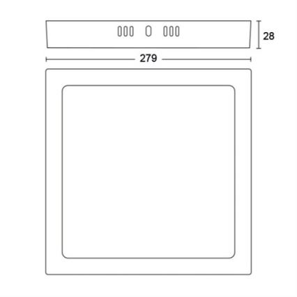 Philips - LED Plafonnier LED/20W/230V 2700K noir