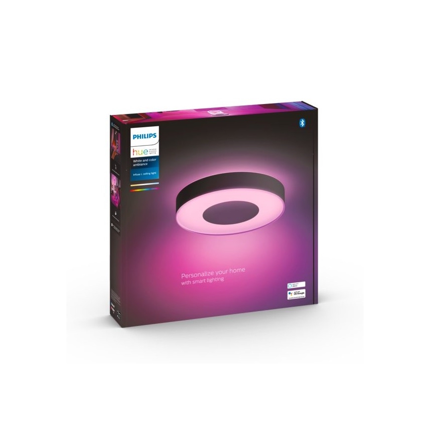Philips - Plafonnier LED RVB à intensité variable Hue INFUSE LED/52,5W/230V 2000-6500K d. 425 mm noir