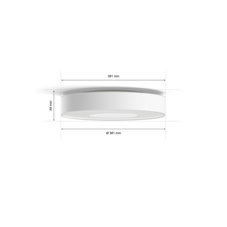 Philips -Plafonnier RGB à intensité variable Hue INFUSE LED/33,5W/230V 2000-6500K d. 381 mm blanc