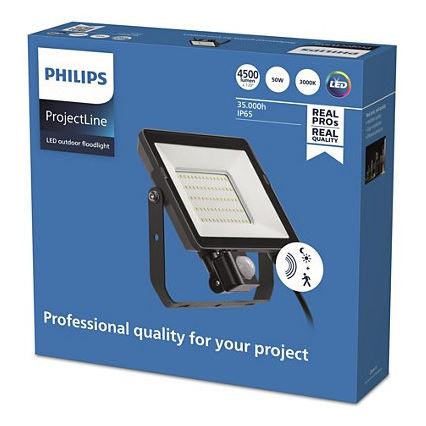 Philips - Projecteur d'extérieur LED avec détecteur PROJECTLINE LED/50W/230V IP65 3000K
