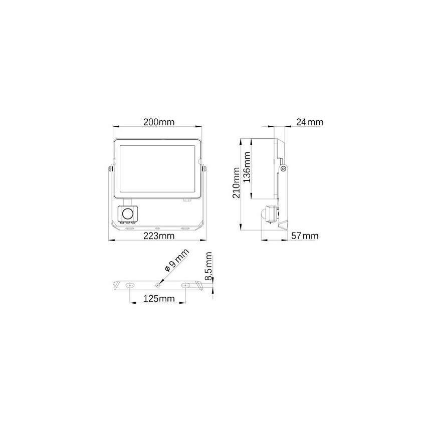Philips - Projecteur d'extérieur LED avec détecteur PROJECTLINE LED/50W/230V IP65 3000K