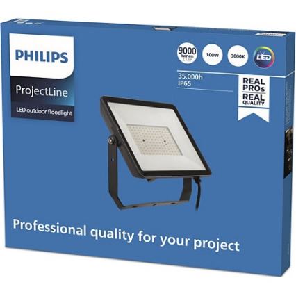 Philips - Projecteur d'extérieur LED PROJECTLINE LED/100W/230V IP65 3000K