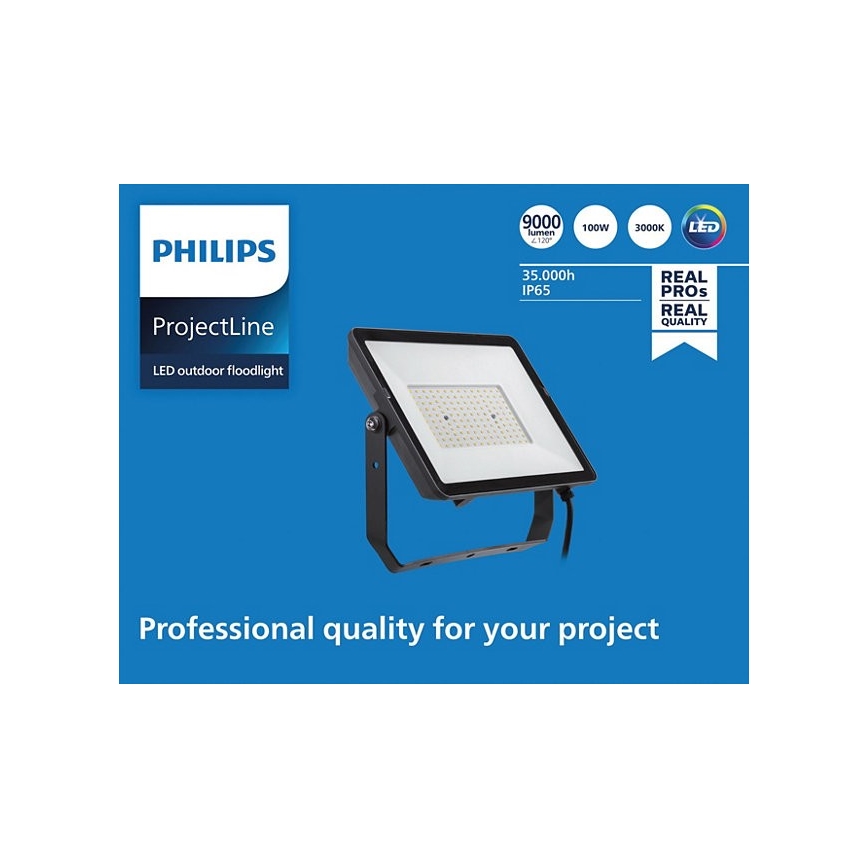 Philips - Projecteur d'extérieur LED PROJECTLINE LED/100W/230V IP65 3000K