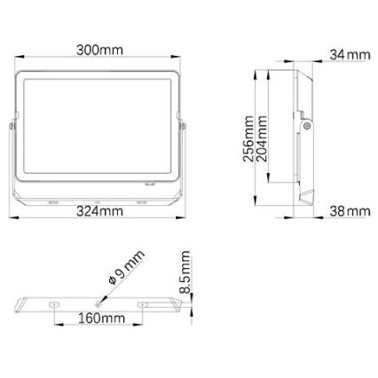 Philips - Projecteur d'extérieur LED PROJECTLINE LED/100W/230V IP65 3000K
