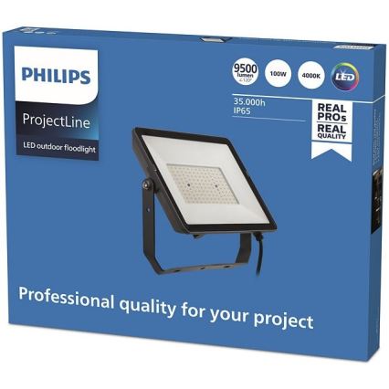 Philips - Projecteur d'extérieur LED PROJECTLINE LED/100W/230V IP65 4000K