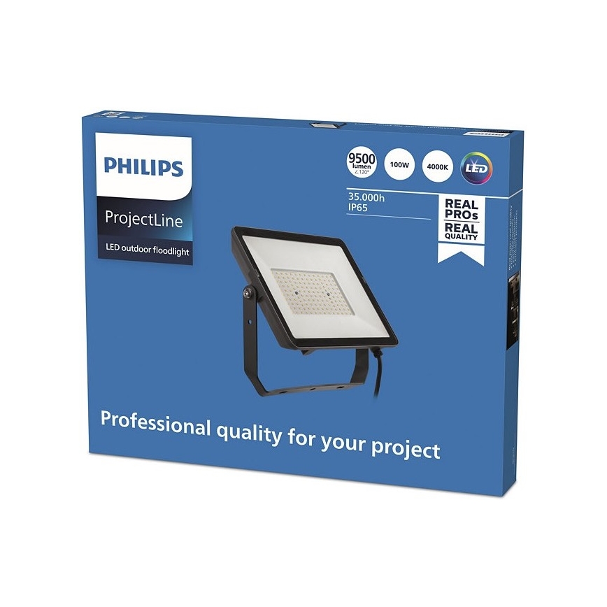 Philips - Projecteur d'extérieur LED PROJECTLINE LED/100W/230V IP65 4000K