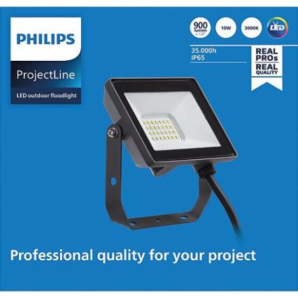 Philips - Projecteur d'extérieur LED PROJECTLINE LED/10W/230V IP65 3000K