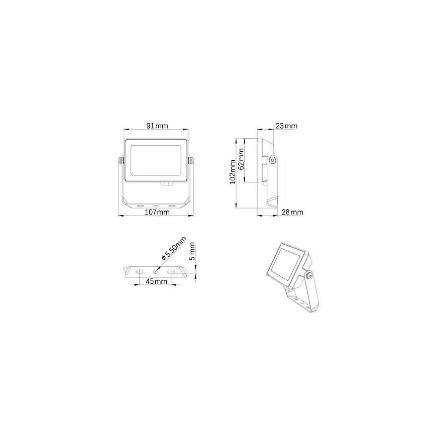 Philips - Projecteur d'extérieur LED PROJECTLINE LED/10W/230V IP65 3000K