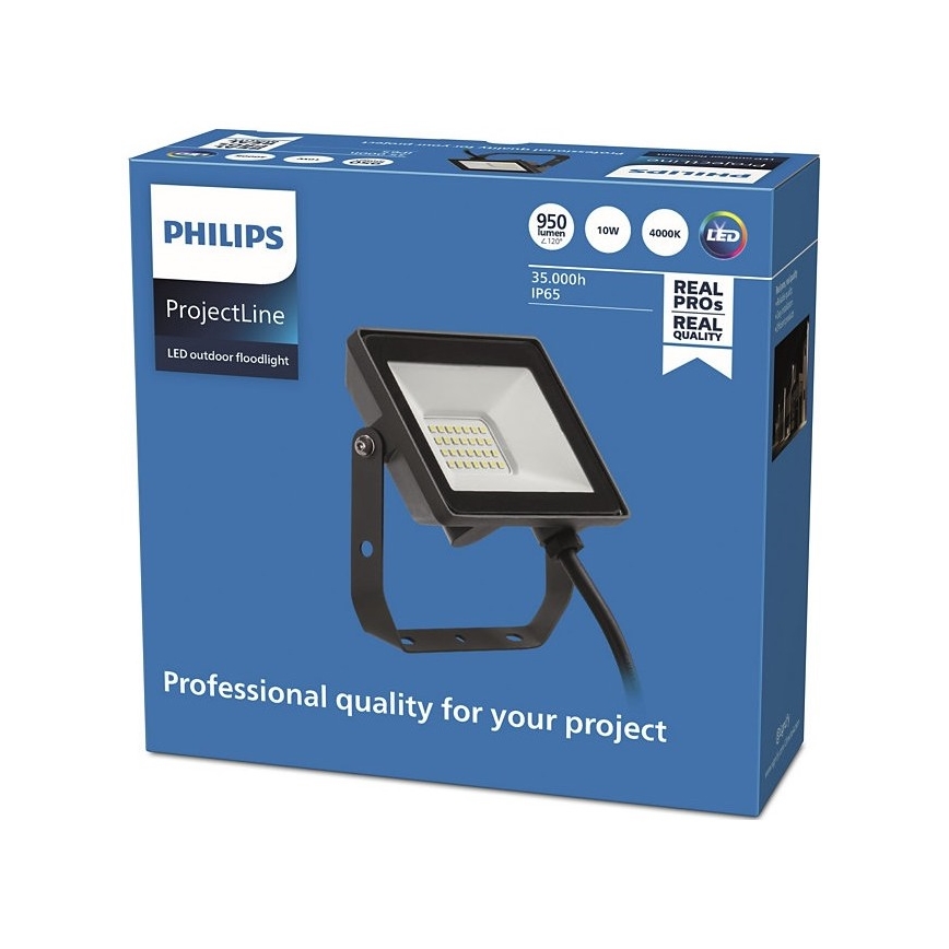 Philips - Projecteur d'extérieur LED PROJECTLINE LED/10W/230V IP65 4000K