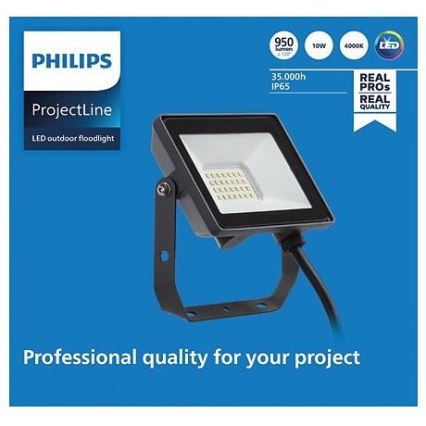Philips - Projecteur d'extérieur LED PROJECTLINE LED/10W/230V IP65 4000K