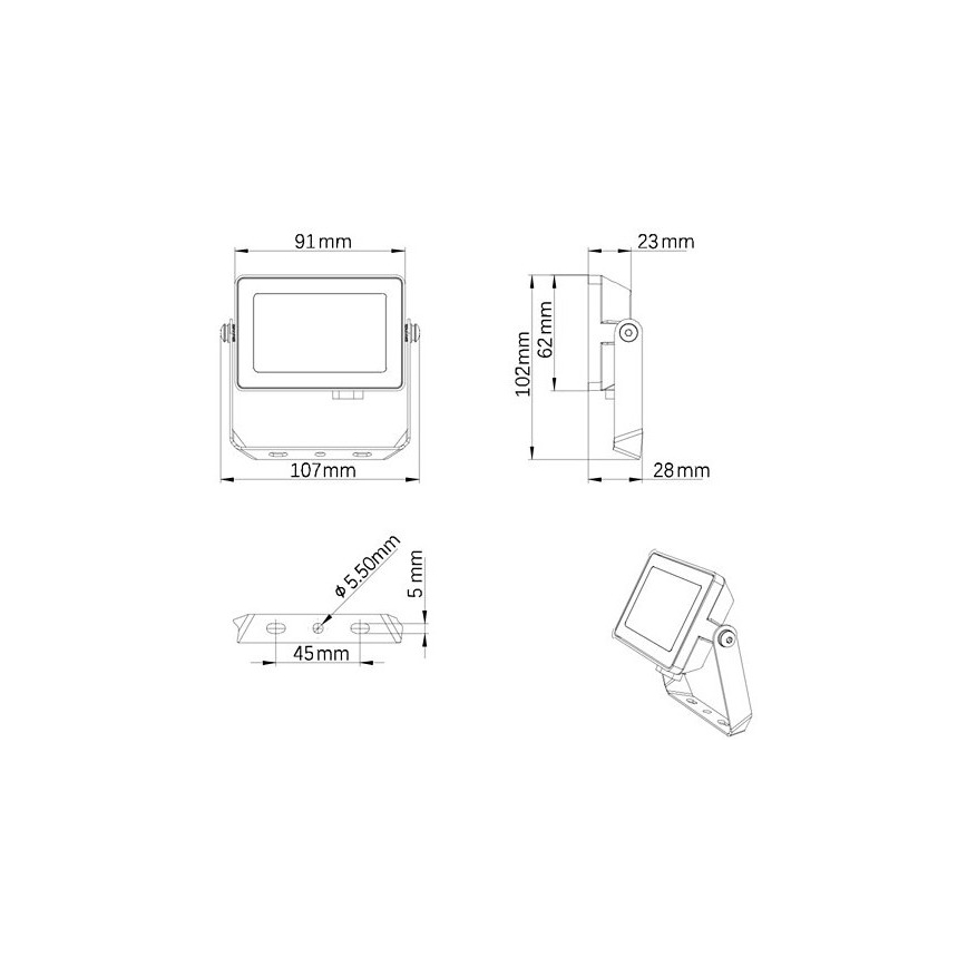 Philips - Projecteur d'extérieur LED PROJECTLINE LED/10W/230V IP65 4000K