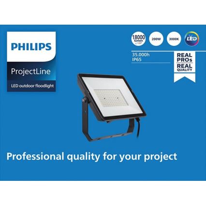 Philips - Projecteur d'extérieur LED PROJECTLINE LED/200W/230V IP65 3000K