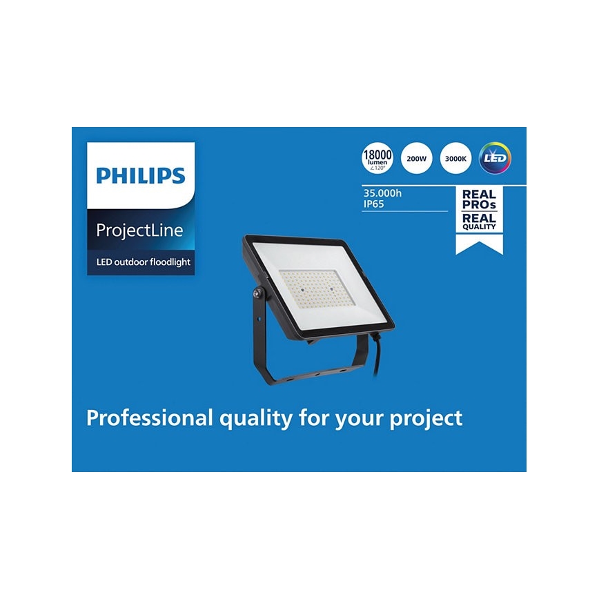 Philips - Projecteur d'extérieur LED PROJECTLINE LED/200W/230V IP65 3000K