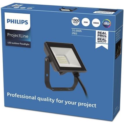 Philips - Projecteur d'extérieur LED PROJECTLINE LED/20W/230V IP65 4000K