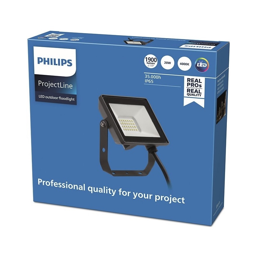 Philips - Projecteur d'extérieur LED PROJECTLINE LED/20W/230V IP65 4000K