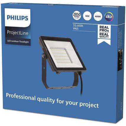 Philips - Projecteur d'extérieur LED PROJECTLINE LED/30W/230V IP65 4000K