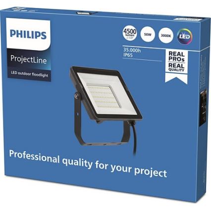 Philips - Projecteur d'extérieur LED PROJECTLINE LED/50W/230V IP65 3000K