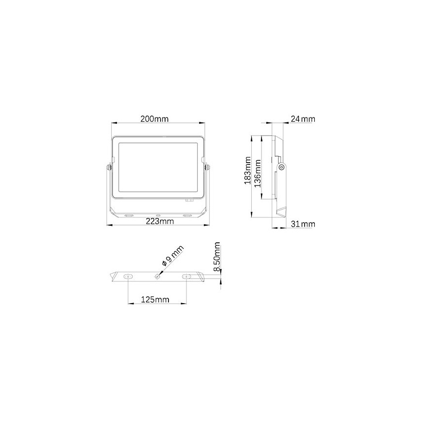 Philips - Projecteur d'extérieur LED PROJECTLINE LED/50W/230V IP65 3000K