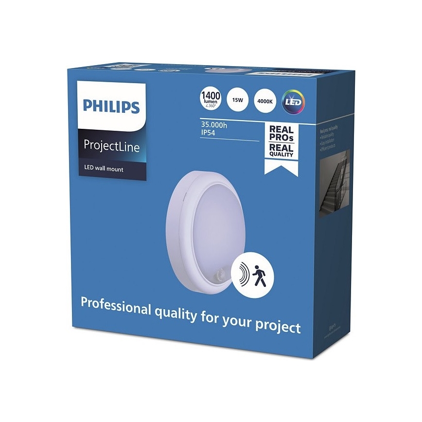 Philips - LED Wandlamp met sensor PROJECTLINE LED/15W/230V IP54