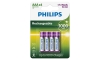 Philips R03B4RTU10/10 - 4 st. Oplaadbare batterijen AAA MULTILIFE NiMH/1,2V/1000 mAh