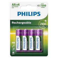 Philips R6B4A210/10 - 4 st. Oplaadbare batterijen AA MULTILIFE NiMH/1,2V/2100 mAh