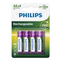 Philips R6B4A210/10 - 4 stuks Oplaadbare AA-batterijen MULTILIFE NiMH/1,2V/2100 mAh