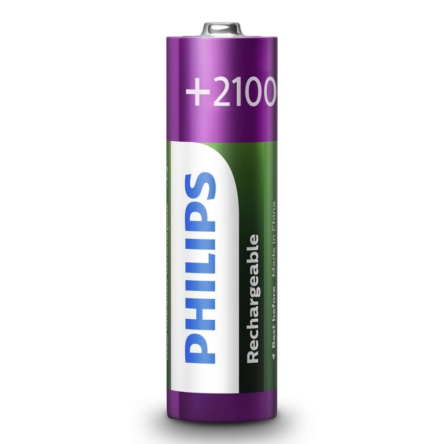 Philips R6B4A210/10 - 4 stuks Oplaadbare AA-batterijen MULTILIFE NiMH/1,2V/2100 mAh