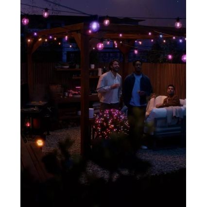 Philips - Guirlande d'extérieur extensible et dimmable à LED RGBW Hue FESTAVIA 20xLED 14m IP65