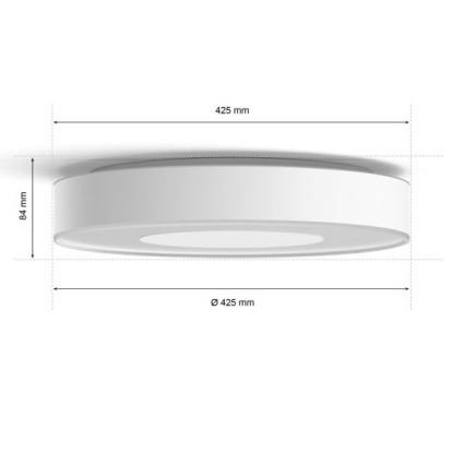 Philips - dimbare RGB-LED plafondlamp Hue INFUSE LED/52,5W/230V 2000-6500K Ø 425 mm wit