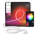 Philips - Ruban d'extérieur LED RGBW Hue NEON 10 m, dimmable, 30 W, 230 V, 2200–6500 K, IP67