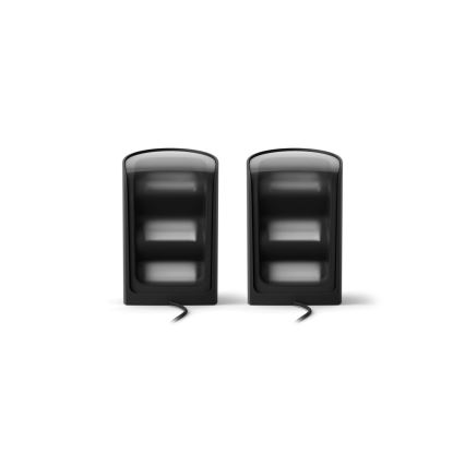 Philips - Set van 2 dimbare RGBW LED projectiespots Hue PLAY, 20W/230V, 2000–6500K, zwart
