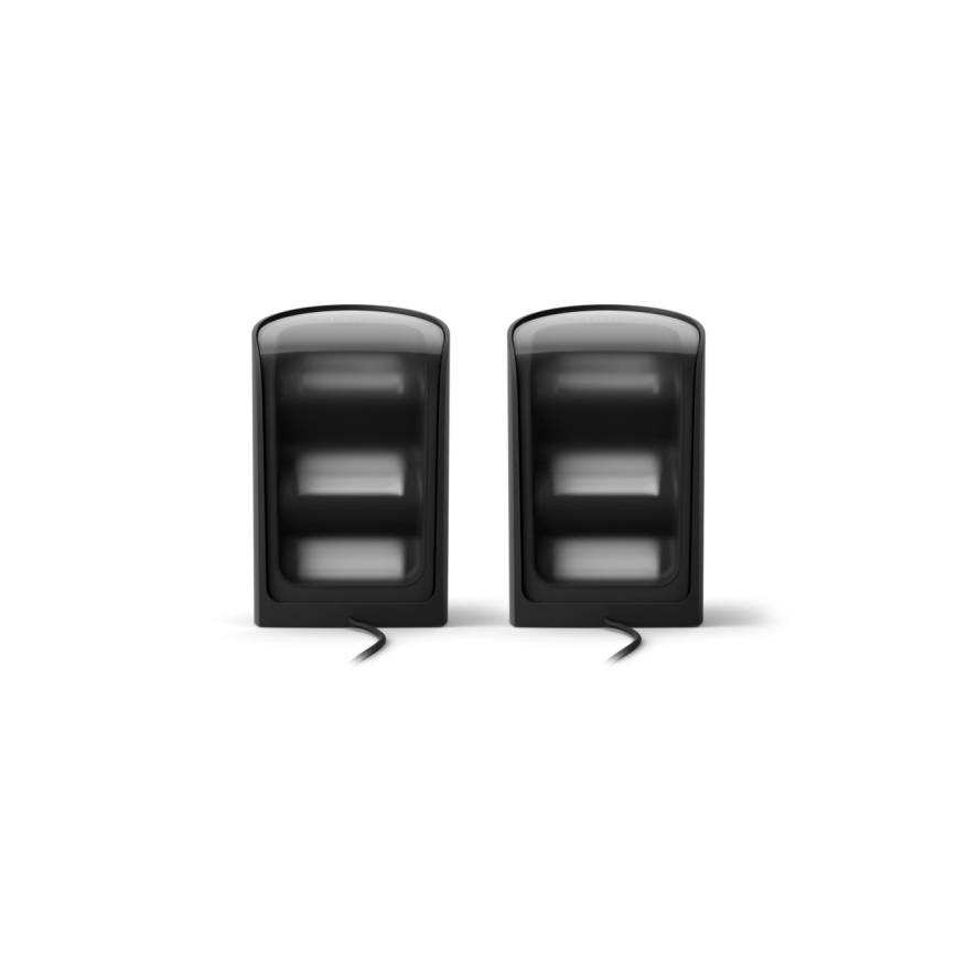 Philips - Set van 2 dimbare RGBW LED projectiespots Hue PLAY, 20W/230V, 2000–6500K, zwart