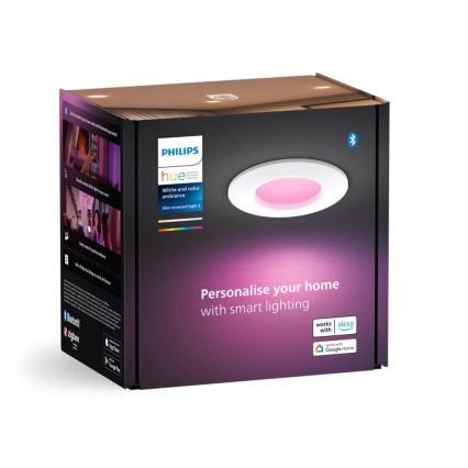 Philips - Set van 2 dimbare RGBW LED-inbouwspots voor badkamer Hue SLIM LED/8,3W/230V 2000-6500K wit IP44