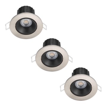 Philips - SET 3x Dimbare LED Badkamer Inbouw Lamp ABROSA LED/9W/230V IP44