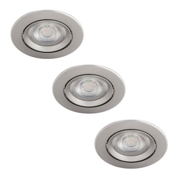 Philips - SET 3x Dimbare LED Inbouw Lamp LED/5W/230V 2700K