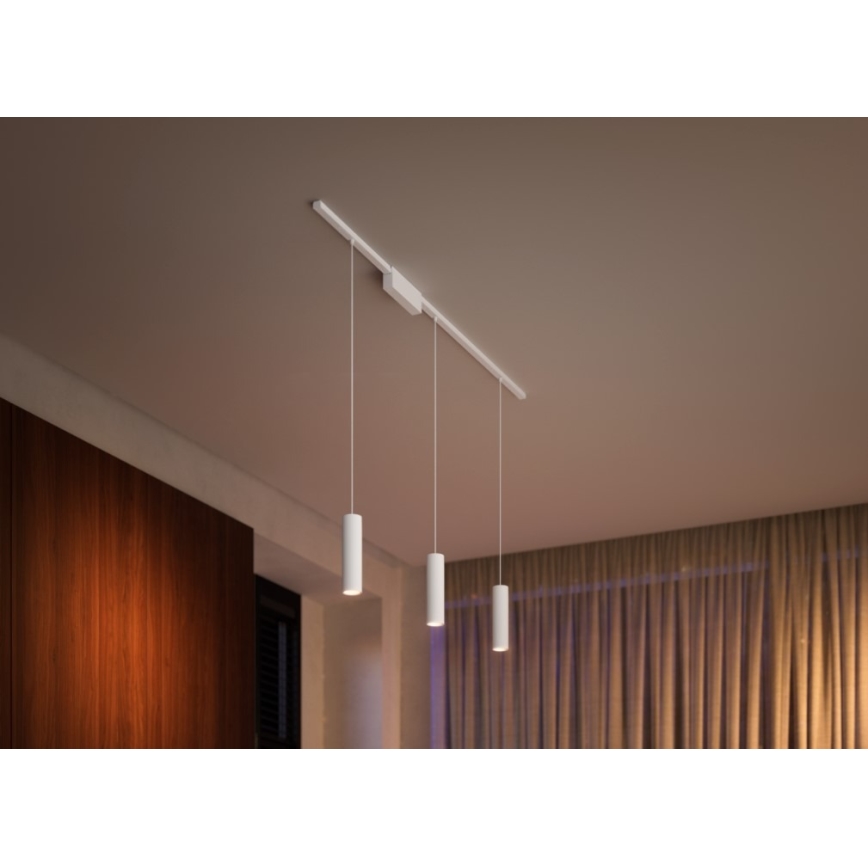 Philips - SET 3x Dimbare LED RGB Hanglamp aan een koord voor een Rail Systeem Hue PERIFO LED RGB/15,6W/230V 2000-6500K