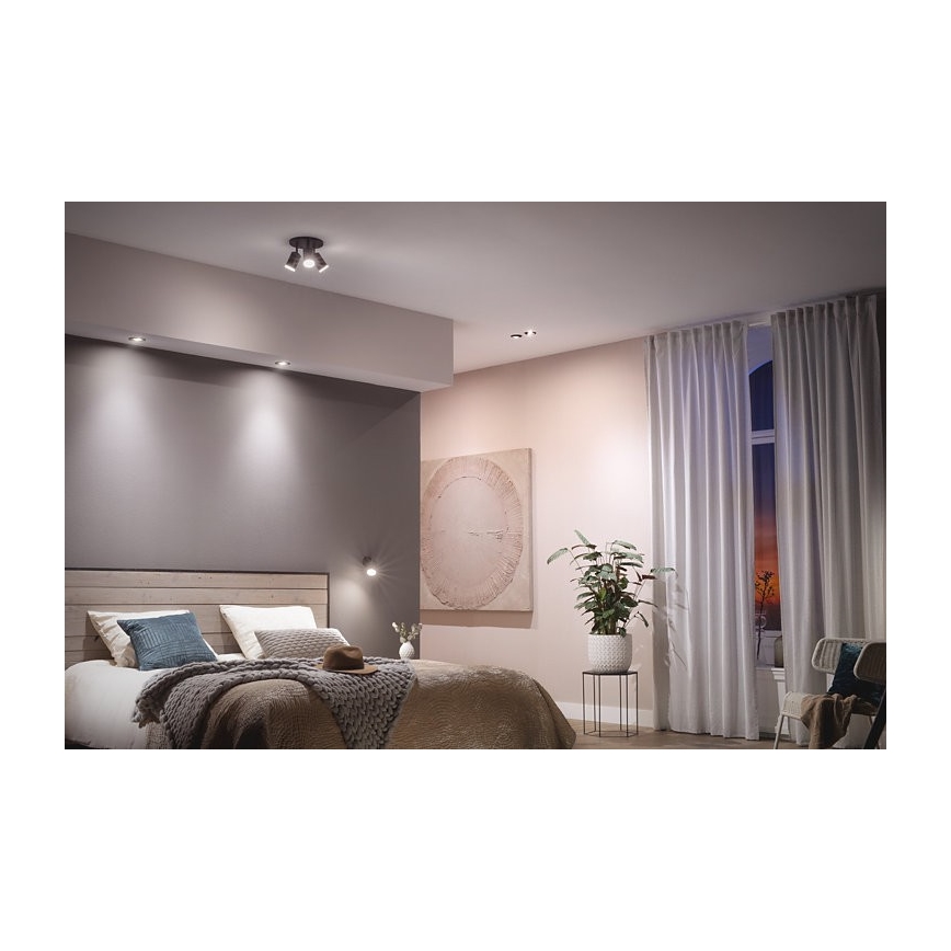 Philips - SET 3x Dimbare LED RGB Inbouw Lamp Hue CENTURA 1xGU10/5,7W/230V 2000-6500K