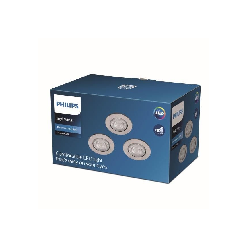 Philips - SET 3x Hangende LED Lamp LED/4.5W/230V 2,700K