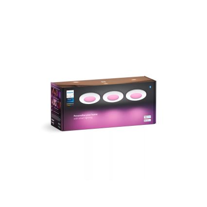 Philips - SET 3x LED RGBW Dimbare en hangende badkamer verlichting Hue SLIM LED/8,3W/230V IP44 2000-6500K