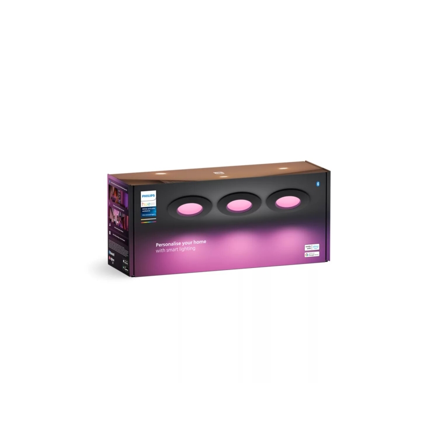 Philips - SET 3x LED RGBW Dimbare en hangende badkamer verlichting Hue SLIM LED/8,3W/230V IP44 2000-6500K