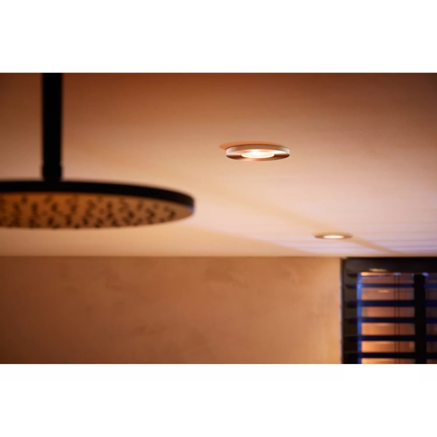 Philips - SET 3x LED RGBW Dimbare en hangende badkamer verlichting Hue XAMENTO 1xGU10/4,2W/230V IP44 2000-6500K