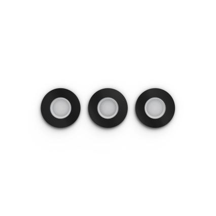 Philips - SET van 3x LED RGBW dimbare inbouwspots voor badkamer Hue XAMENTO 1xGU10/4,2W/230V 2000-6500K IP44