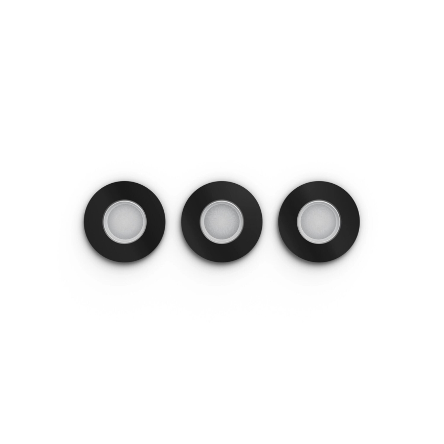 Philips - SET van 3x LED RGBW dimbare inbouwspots voor badkamer Hue XAMENTO 1xGU10/4,2W/230V 2000-6500K IP44