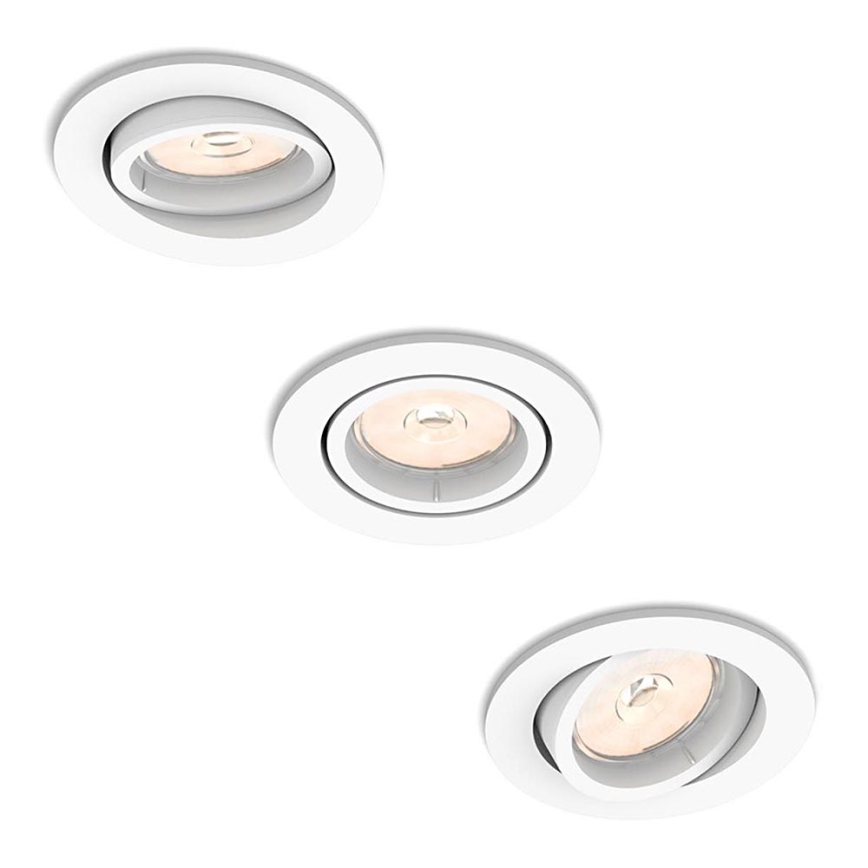 Philips - SET 3x Spot encastrable 1xGU10/5,5W/230V