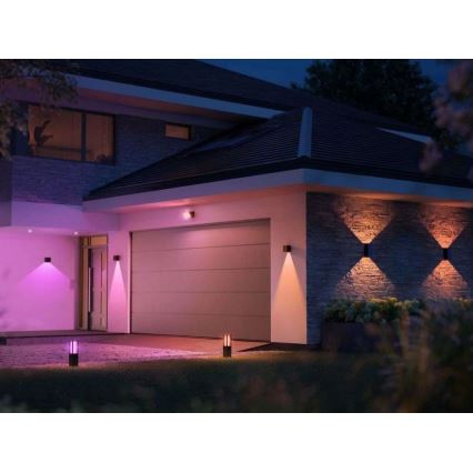 Philips - set van 2 RGBW-dimbare buitenmuurlampen Hue RESONATE LED/8W/230V 2000-6500K IP44