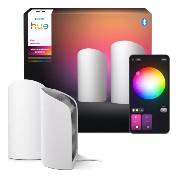 Philips - Set van 2 dimbare RGBW-LED projectielampen Hue PLAY LED/20W/230V 2000–6500K wit