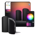 Philips - Set van 2 dimbare RGBW LED projectiespots Hue PLAY, 20W/230V, 2000–6500K, zwart
