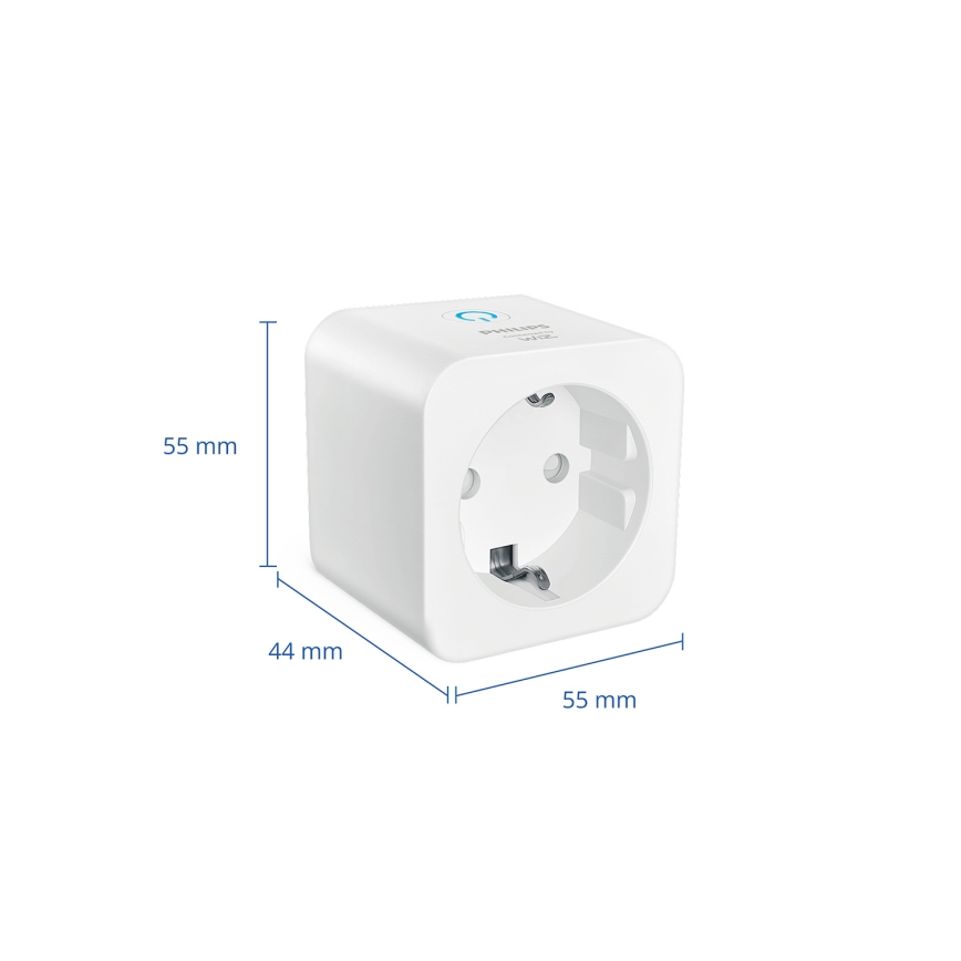 Philips - SET van 2 slimme SCHUKO-stekkers 2300 W + Wi‑Fi-energiemeter