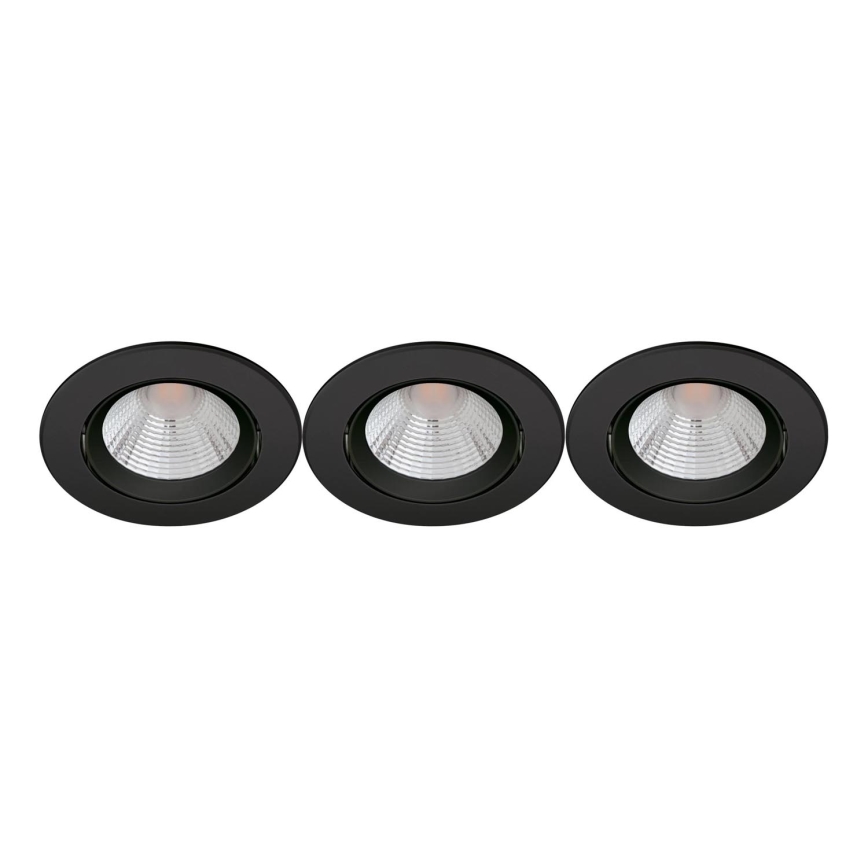 Philips - SET van 3 dimbare inbouw LED-spot SPARKLE LED/5,5W/230V 2700K zwart